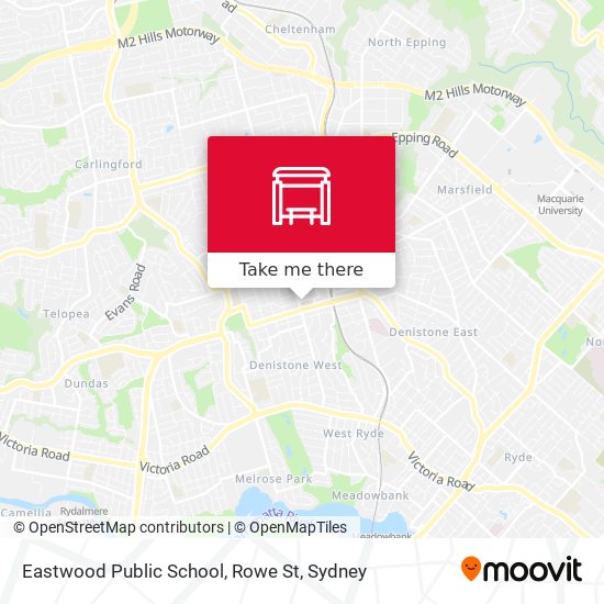 Eastwood Public School, Rowe St map