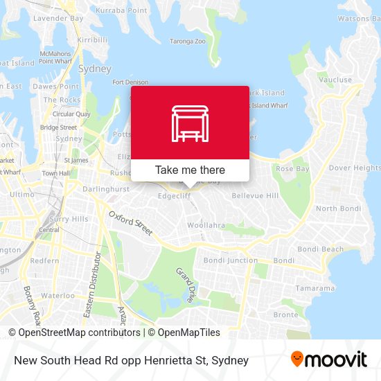 New South Head Rd opp Henrietta St map