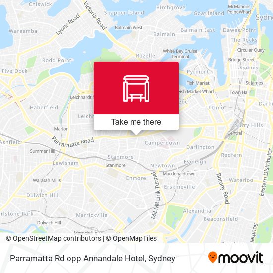 Parramatta Rd opp Annandale Hotel map