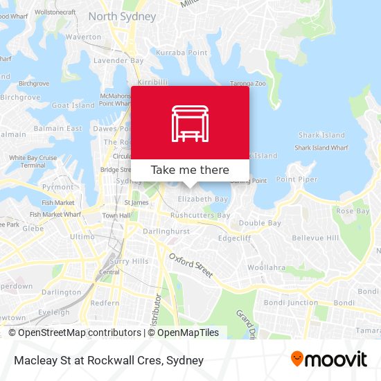 Macleay St at Rockwall Cres map