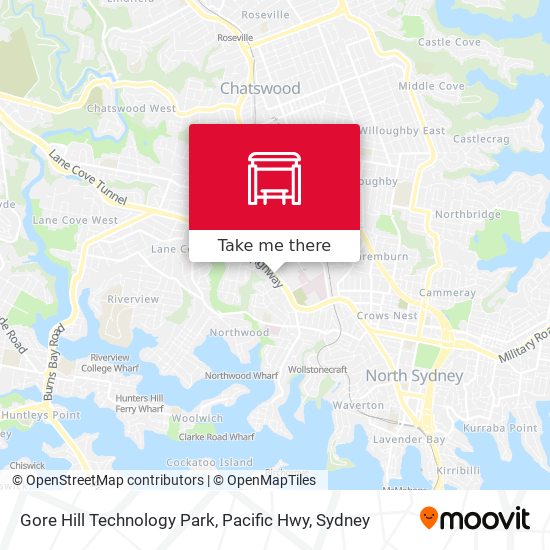 Gore Hill Technology Park, Pacific Hwy map