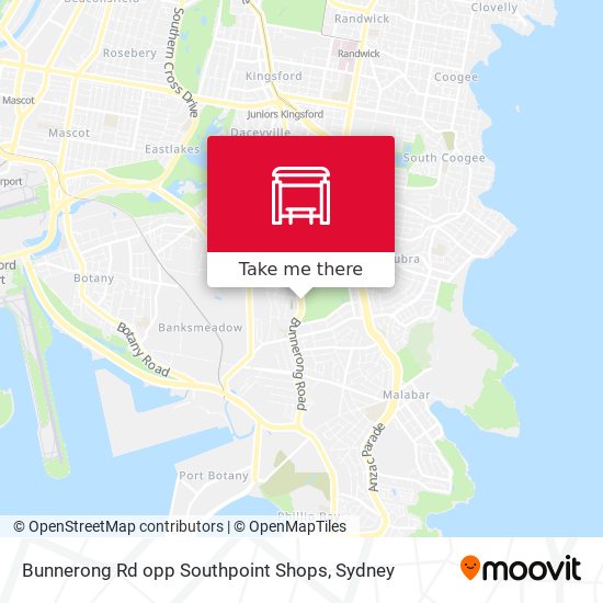 Bunnerong Rd opp Southpoint Shops map