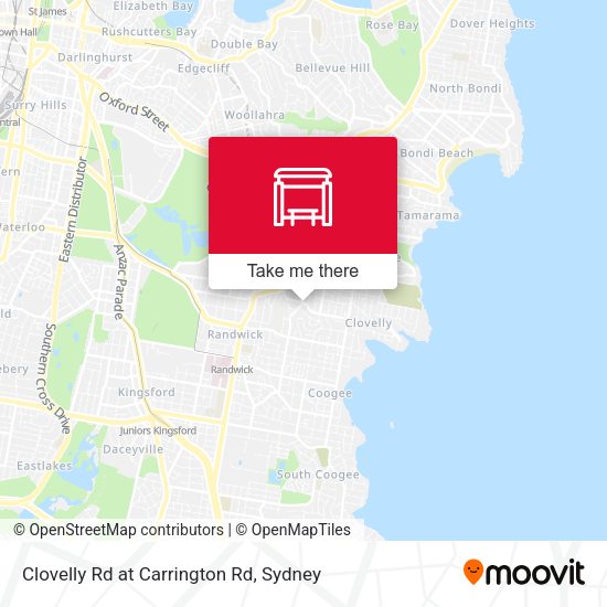 Clovelly Rd at Carrington Rd map
