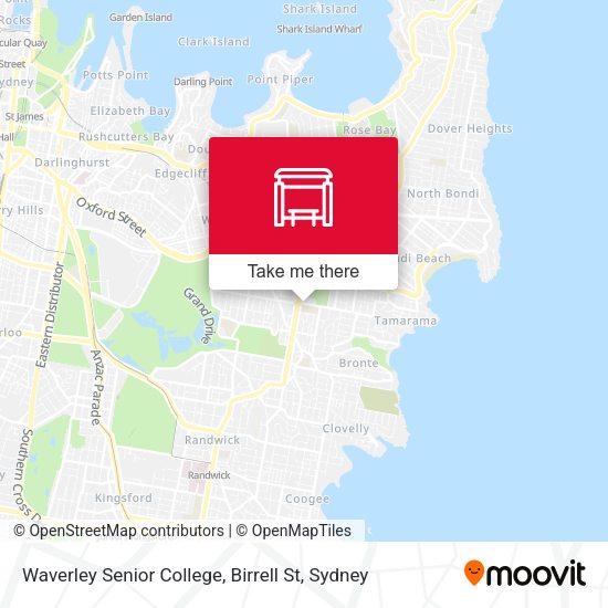 Waverley Senior College, Birrell St map