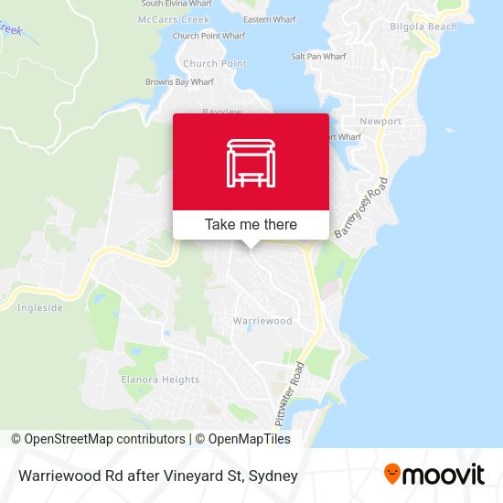 Warriewood Rd after Vineyard St map