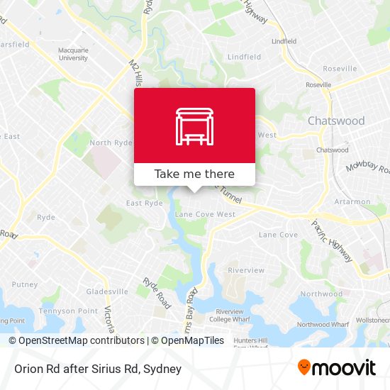 Orion Rd after Sirius Rd map