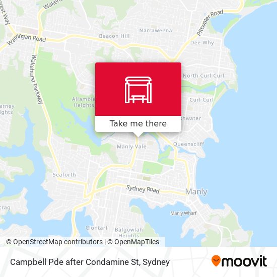 Campbell Pde after Condamine St map