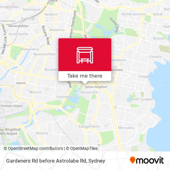 Gardeners Rd before Astrolabe Rd map