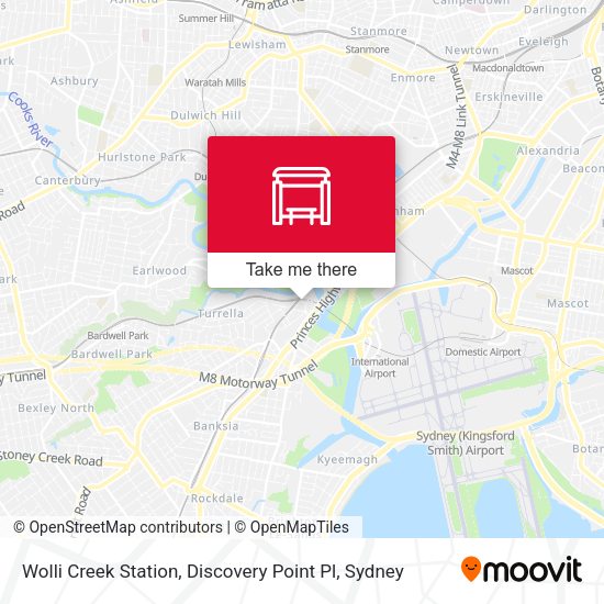 Wolli Creek Station, Discovery Point Pl map