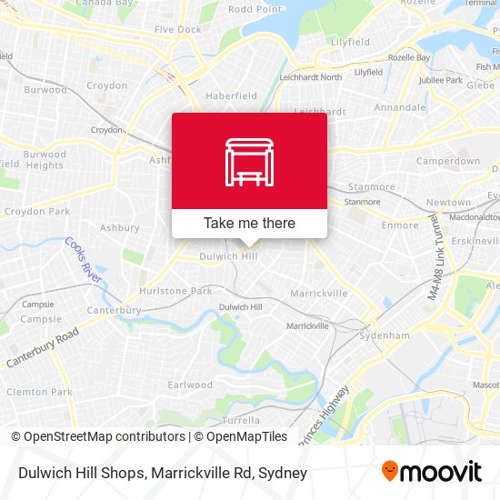 Dulwich Hill Shops, Marrickville Rd map