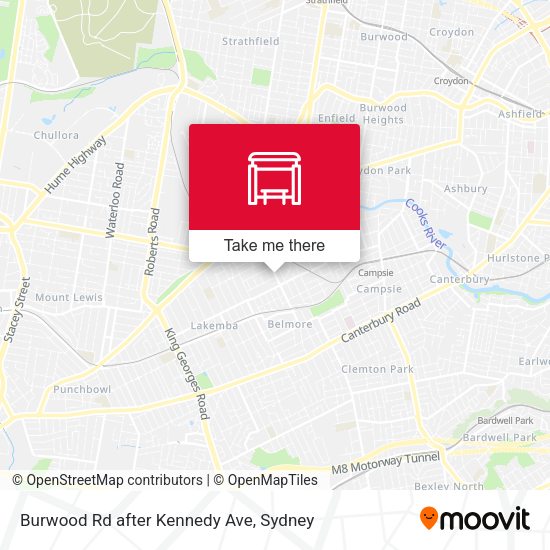 Burwood Rd after Kennedy Ave map