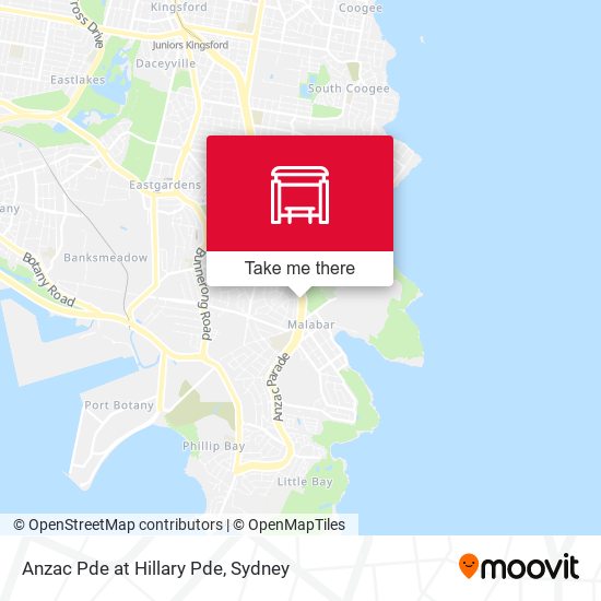 Anzac Pde at Hillary Pde map