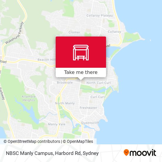 Mapa NBSC Manly Campus, Harbord Rd