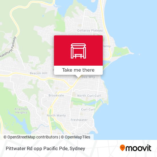 Pittwater Rd opp Pacific Pde map