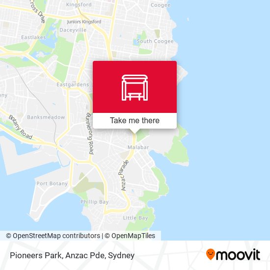 Pioneers Park, Anzac Pde map