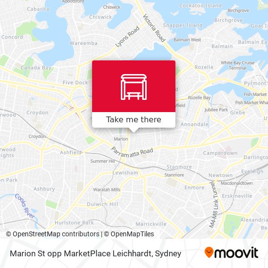 Marion St opp MarketPlace Leichhardt map