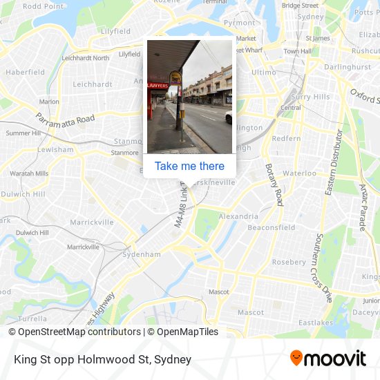 King St opp Holmwood St map