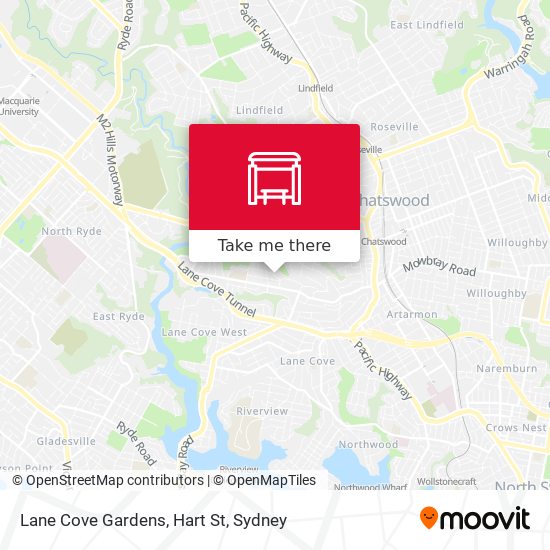 Lane Cove Gardens, Hart St map