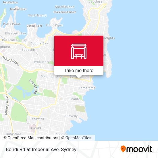 Bondi Rd at Imperial Ave map