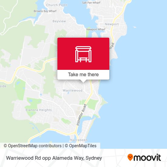 Warriewood Rd opp Alameda Way map