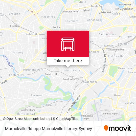 Marrickville Rd opp Marrickville Library map