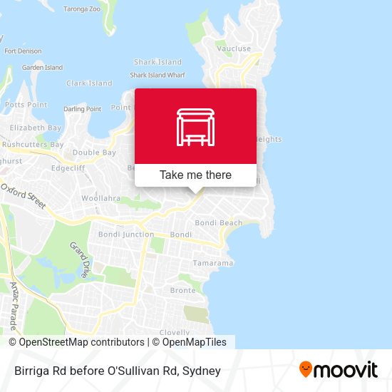 Birriga Rd before O'Sullivan Rd map