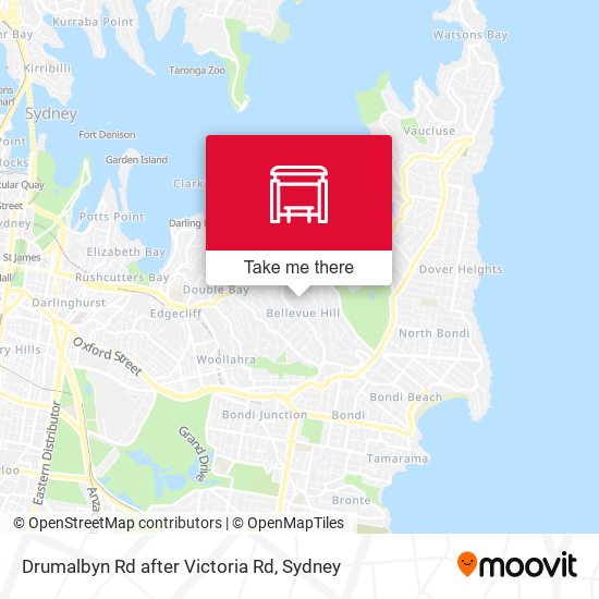 Drumalbyn Rd after Victoria Rd map