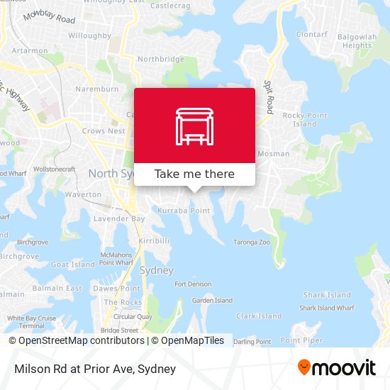 Milson Rd at Prior Ave map