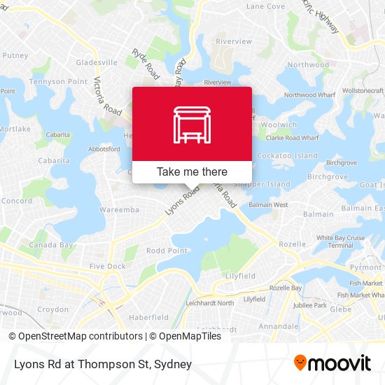 Lyons Rd at Thompson St map