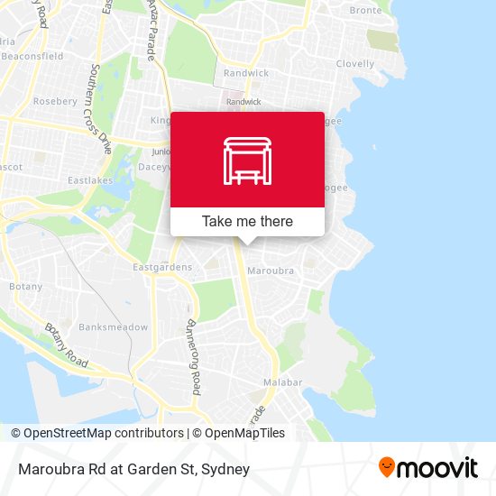 Maroubra Rd at Garden St map