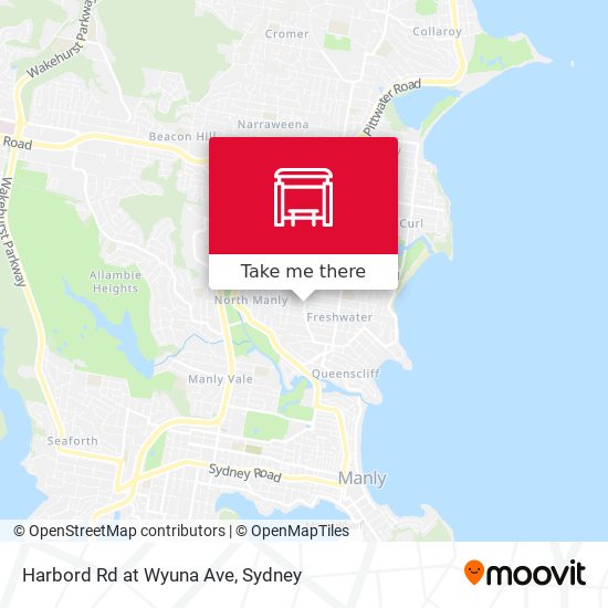 Harbord Rd at Wyuna Ave map