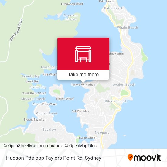 Hudson Pde opp Taylors Point Rd map