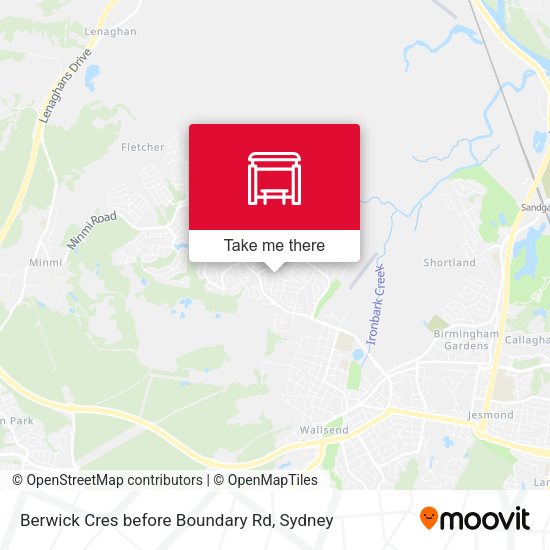 Berwick Cres before Boundary Rd map