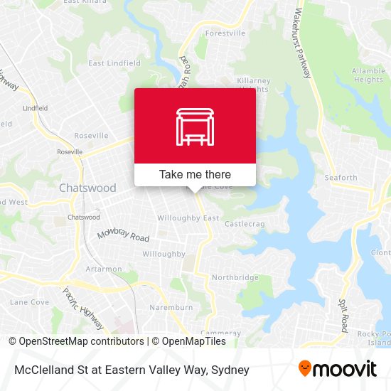 McClelland St at Eastern Valley Way map