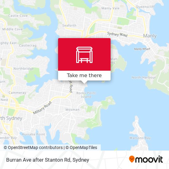 Burran Ave after Stanton Rd map