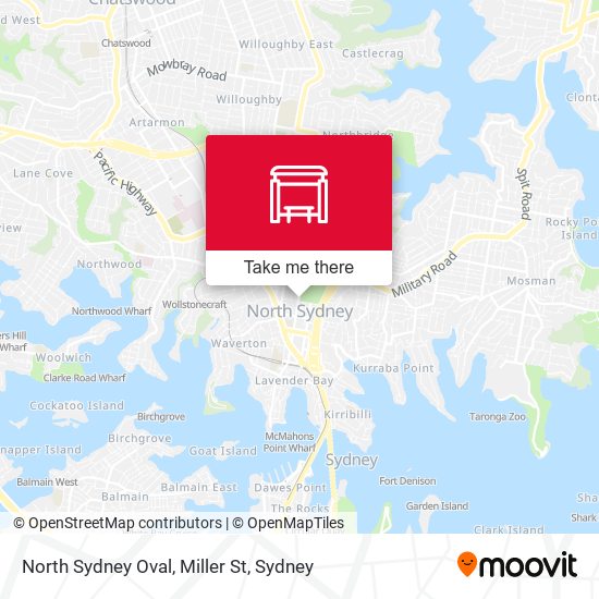 North Sydney Oval, Miller St map