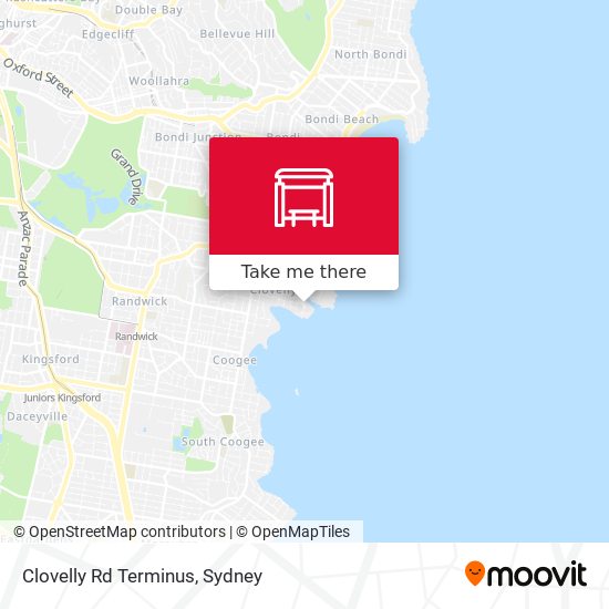 Clovelly Rd Terminus map