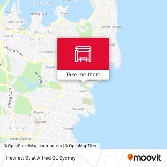 Hewlett St at Alfred St map