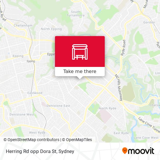 Herring Rd opp Dora St map