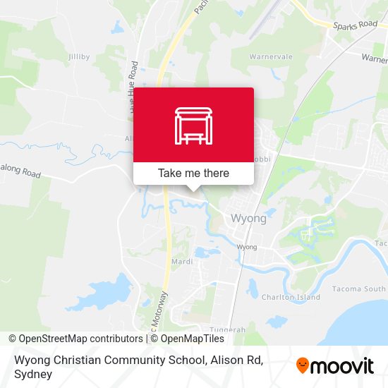 Wyong Christian Community School, Alison Rd map