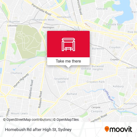 Homebush Rd after High St map