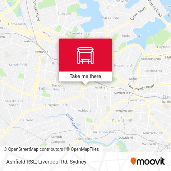 Ashfield RSL, Liverpool Rd map