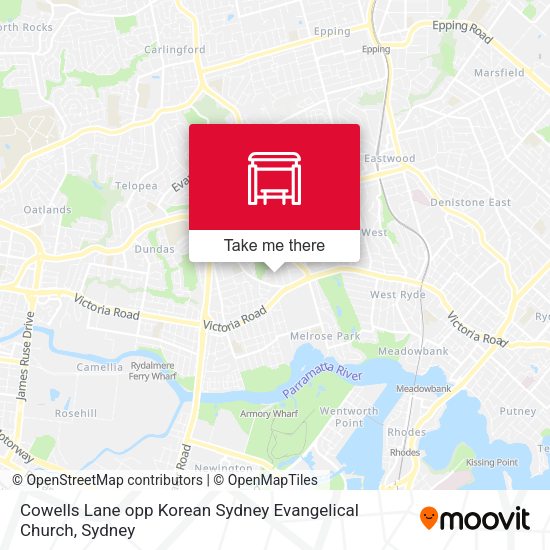 Cowells Lane opp Korean Sydney Evangelical Church map