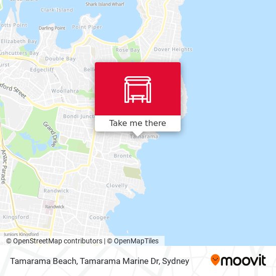 Tamarama Beach, Tamarama Marine Dr map