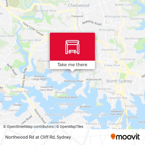 Northwood Rd at Cliff Rd map