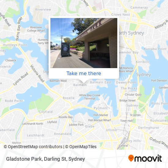 Mapa Gladstone Park, Darling St