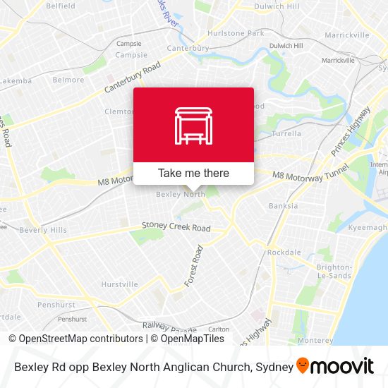 Bexley Rd opp Bexley North Anglican Church map