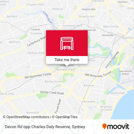 Devon Rd opp Charles Daly Reserve map