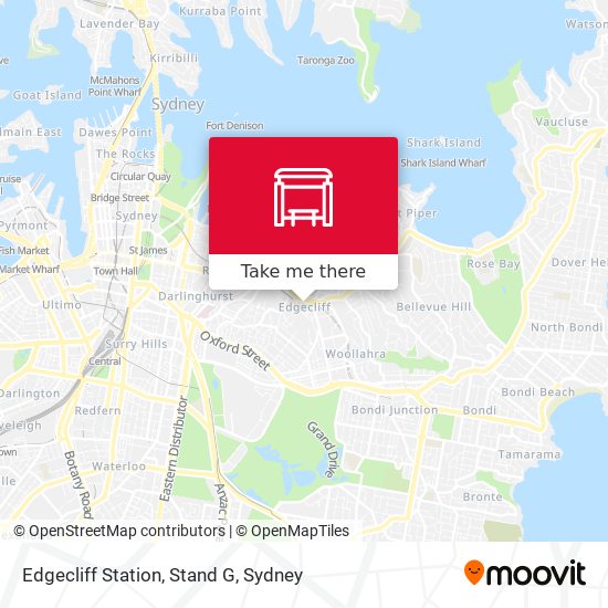 Mapa Edgecliff Station, Stand G