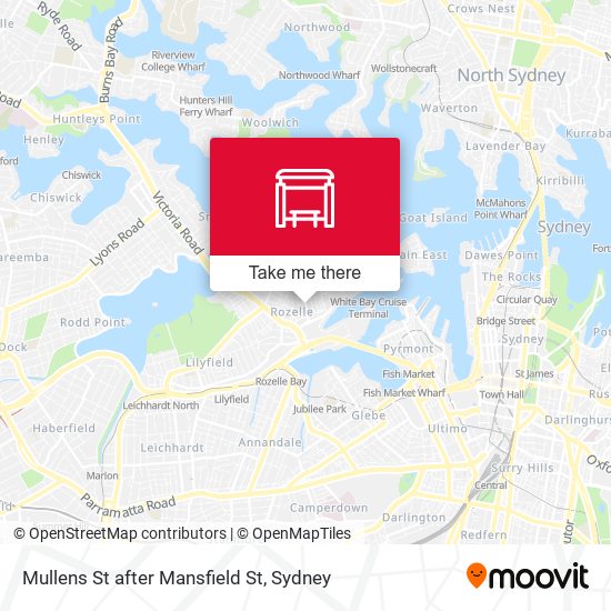 Mullens St after Mansfield St map